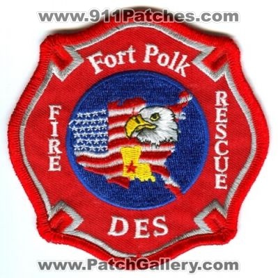 Fort Polk Fire Rescue Department Directorate of Emergency Services US Army Military Patch (Louisiana)
Scan By: PatchGallery.com
Keywords: ft. dept. des