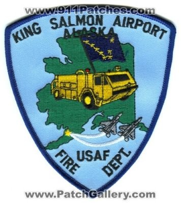 King Salmon Airport Fire Department (Alaska)
Scan By: PatchGallery.com 
Keywords: dept. usaf aircraft arff cfr rescue firefighter firefighting crash