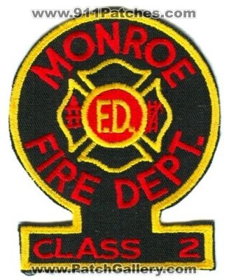 Monroe Fire Department Class 2 (Louisiana)
Scan By: PatchGallery.com
Keywords: dept. f.d. fd