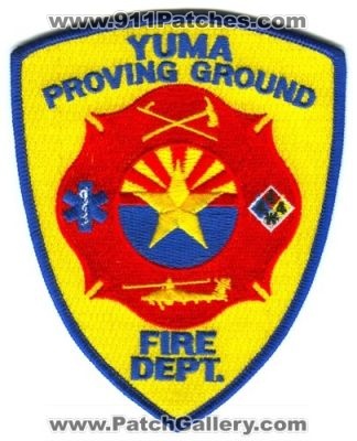 Yuma Proving Ground Fire Department (Arizona)
Scan By: PatchGallery.com
Keywords: dept. us army