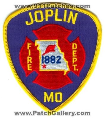 Joplin Fire Department Patch (Missouri)
Scan By: PatchGallery.com
Keywords: dept. mo 1882