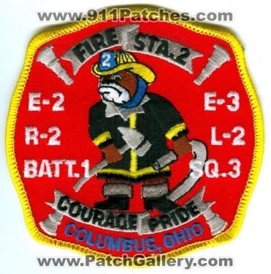 Columbus Fire Department Station 2 (Ohio)
Scan By: PatchGallery.com
Keywords: dept. sta. e-2 e-3 r-2 l-2 batt. 1 sq. 3 company engine rescue ladder battalion squad courage pride