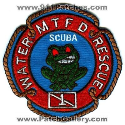 Miami Township Fire Department Water Rescue 1 (Ohio)
Scan By: PatchGallery.com
Keywords: dept. twp. mtfd scuba dive