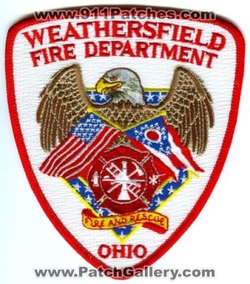 Weathersfield Fire Department Patch (Ohio)
Scan By: PatchGallery.com
Keywords: and rescue dept.