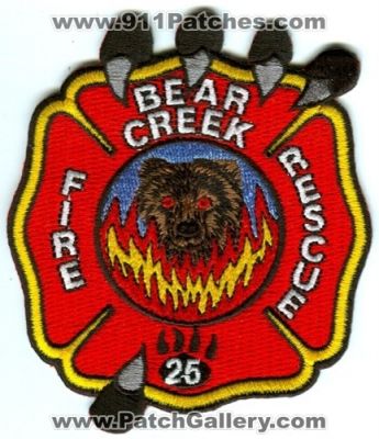 Bear Creek Fire Rescue Department (South Carolina)
Scan By: PatchGallery.com
Keywords: dept. 25