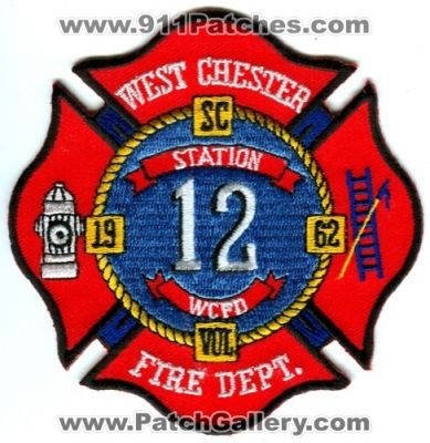 West Chester Volunteer Fire Department Station 12 Patch (South Carolina)
Scan By: PatchGallery.com
Keywords: vol. dept. wcfd company co.