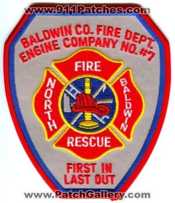 Baldwin County Fire Rescue Department Engine Company Number 7 (Georgia)
Scan By: PatchGallery.com
Keywords: co. dept. no. #7 north