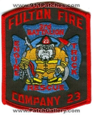 Fulton County Fire Department Company 23 (Georia)
Scan By: PatchGallery.com
Keywords: co. dept. fcfd station engine truck rescue 3rd battalion