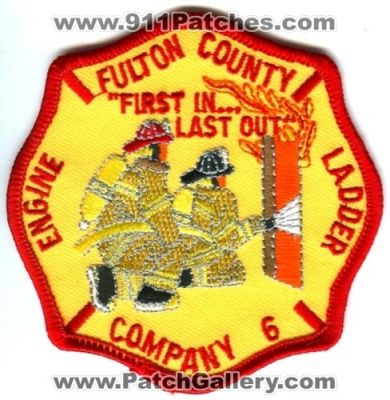 Fulton County Fire Department Company 6 (Georgia)
Scan By: PatchGallery.com
Keywords: co. dept. fcfd station engine ladder first in last out