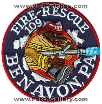 Ben Avon Fire Rescue Department Station 109 Patch (Pennsylvania)
Scan By: PatchGallery.com
Keywords: dept. pa