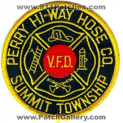 Perry Hi-Way Hose Company Volunteer Fire Department (Pennsylvania)
Scan By: PatchGallery.com
Keywords: hiway co. v.f.d. summit township