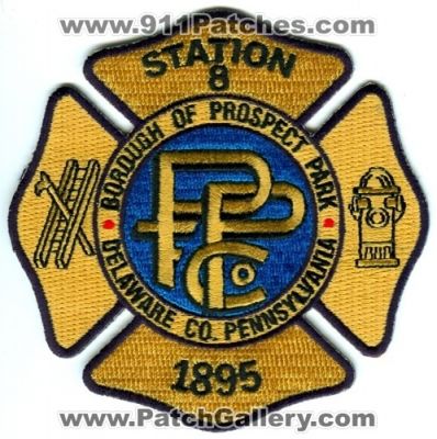 Prospect Park Fire Company Station 8 Patch (Pennsylvania)
Scan By: PatchGallery.com
Keywords: borough of delaware co. county