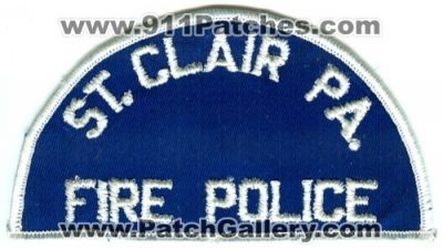 Saint Clair Fire Police (Pennsylvania)
Scan By: PatchGallery.com
Keywords: st. pa.