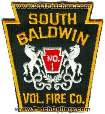 South Baldwin Volunteer Fire Company Number 1 (Pennsylvania)
Scan By: PatchGallery.com
Keywords: vol. co. no.