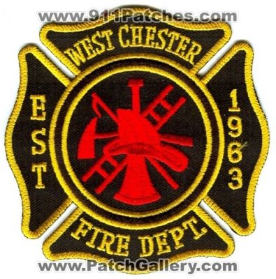 West Chester Fire Department Patch (Ohio) (Confirmed)
Scan By: PatchGallery.com
Keywords: dept. est 1963