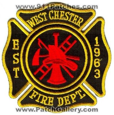 West Chester Fire Department Patch (Ohio) (Confirmed)
Scan By: PatchGallery.com
Keywords: dept. est 1963
