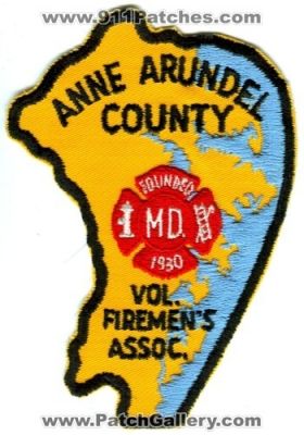 Anne Arundel County Volunteer Firemen's Association (Maryland)
Scan By: PatchGallery.com
Keywords: vol. firemens assoc. md.