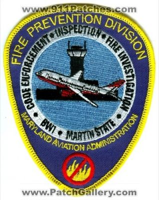 Baltimore Washington International Airport Martin State Airport Fire Prevention Division Patch (Maryland)
Scan By: PatchGallery.com
Keywords: department dept. bwi code enforcement inspection investigation aviation administration maa