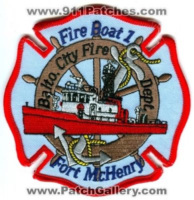 Baltimore City Fire Department Boat 1 (Maryland)
Scan By: PatchGallery.com
Keywords: balto. dept. bcfd fort ft. mchenry