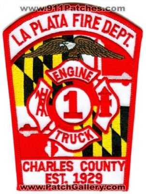 La Plata Fire Department Engine Truck 1 (Maryland)
Scan By: PatchGallery.com
Keywords: dept. charles county laplata