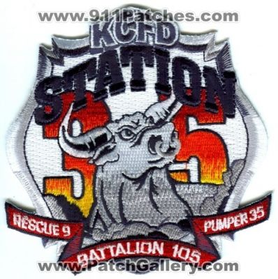 Kansas City Fire Department Station 35 (Missouri)
Scan By: PatchGallery.com
Keywords: kcfd dept. company co. pumper rescue 9 battalion 105