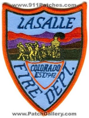 LaSalle Fire Department Patch (Colorado)
[b]Scan From: Our Collection[/b]
Keywords: dept.