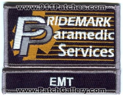 Pridemark Paramedic Services EMT Patch (Colorado) (Defunct)
[b]Scan From: Our Collection[/b]
Keywords: ems