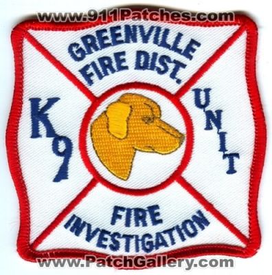 Greenville Fire District Fire Investigation K-9 Unit (New York)
Scan By: PatchGallery.com
Keywords: k9 dist.