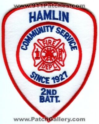 Hamlin Fire Department 2nd Battalion (New York)
Scan By: PatchGallery.com
Keywords: dept. batt.