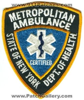 Metropolitan Ambulance (New York)
Scan By: PatchGallery.com
Keywords: ems certified state of department dept. of health