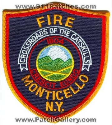 Monticello Fire (New York)
Scan By: PatchGallery.com
Keywords: n.y.