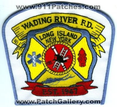 Wading River Fire Department (New York)
Scan By: PatchGallery.com
Keywords: f.d. long island