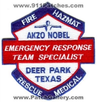 Akzo Nobel Emergency Response Team Specialist Deer Park (Texas)
Scan By: PatchGallery.com
Keywords: hazmat haz-mat rescue medical