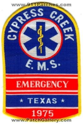 Cypress Creek EMS (Texas)
Scan By: PatchGallery.com
Keywords: emergency medical services e.m.s.
