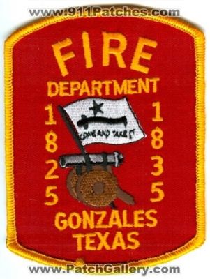 Gonzales Fire Department (Texas)
Scan By: PatchGallery.com
