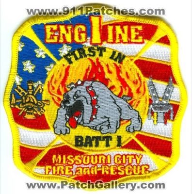 Missouri City Fire Engine 1 Battalion 1 (Texas)
Scan By: PatchGallery.com
Keywords: and rescue