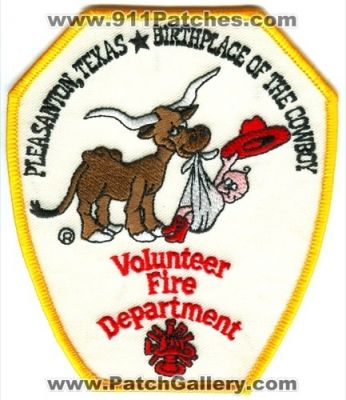 Pleasanton Volunteer Fire Department Patch (Texas)
Scan By: PatchGallery.com
Keywords: vol. dept. birthplace of the cowboy