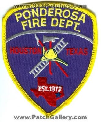 Ponderosa Fire Department (Texas)
Scan By: PatchGallery.com
Keywords: dept. houston
