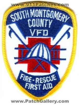 South Montgomery County Volunteer Fire Department Patch (Texas)
Scan By: PatchGallery.com
Keywords: vol. dept. vfd rescue first aid