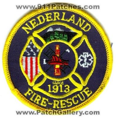 Nederland Fire Rescue Patch (Colorado)
[b]Scan From: Our Collection[/b]
