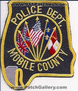 Mobile County Police Department (Alabama)
Thanks to EmblemAndPatchSales.com for this scan.
Keywords: dept.