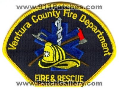 Ventura County Fire Department Patch (California)
Scan By: PatchGallery.com
Keywords: dept. & and rescue vcfd