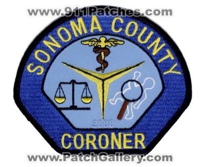 Sonoma County Coroner (California)
Thanks to Jim Schultz for this scan.
