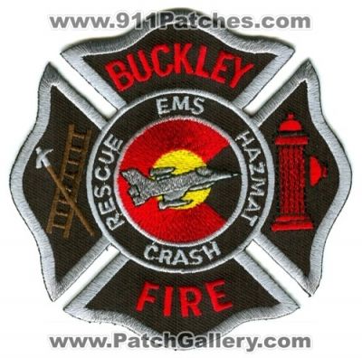 Buckley Air Force Base Crash Fire Rescue EMS HazMat Patch (Colorado)
[b]Scan From: Our Collection[/b]
Keywords: afb arff cfr usaf haz-mat