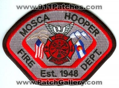 Mosca Hooper Fire Department Patch (Colorado)
[b]Scan From: Our Collection[/b]
Keywords: dept. rescue