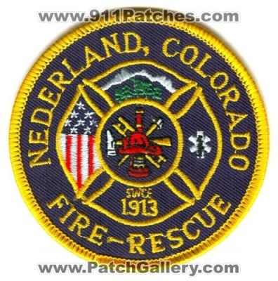Nederland Fire Rescue Patch (Colorado)
[b]Scan From: Our Collection[/b]
