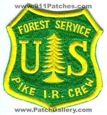 Pike National Forest Inter Regional Fire Suppression Crew Wildland Fire Patch (Colorado) (Reproduction)
Scan By: PatchGallery.com
Keywords: forest service usfs i.r. ir