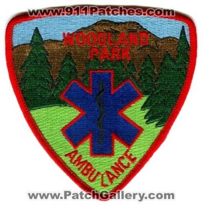 Woodland Park Ambulance Patch (Colorado)
[b]Scan From: Our Collection[/b]
Keywords: ems