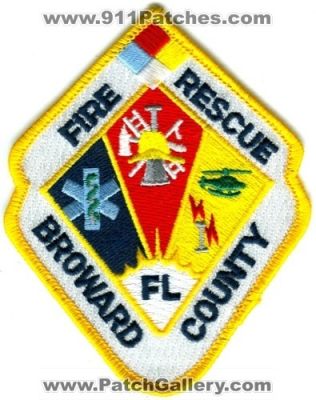 fire patch Rescue 4" x 4.5" size Florida *NEW*  Broward County  Fire 