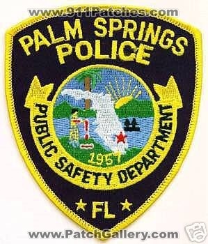 Palm Springs Police (Florida)
Thanks to apdsgt for this scan.
Keywords: public safety department dps